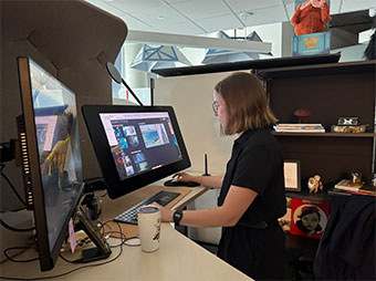 Animation studio workplace photo